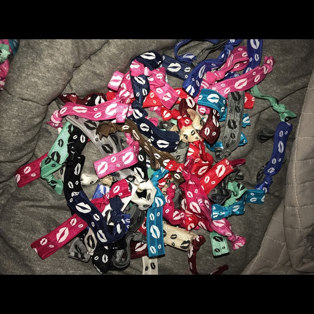 10 assorted Lip Print Hair Ties